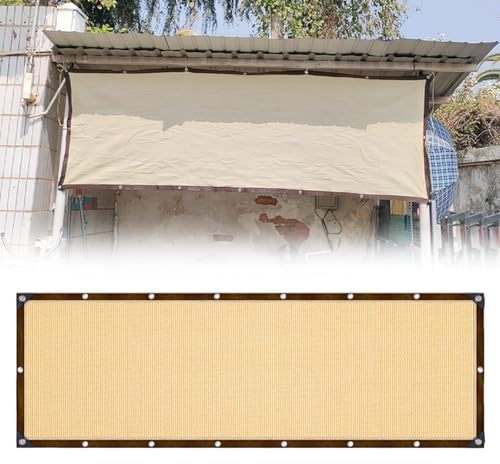 Malla De Sombreo Para Jardín Color Beige, Vela De Sombreo Rectangular Al 90%, Ideal Para Piscinas, Patios, Enrejados Y Jardines(2x7m/6.6x23.0ft)