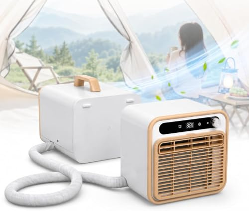 Climatiseur portable split, silencieux, idéal pour le camping, avec Wi-Fi, télécommande, minuterie 12 h et débit d'air de 130 m³/h. Convient également pour les chambres de camping-cars 100cm/39in