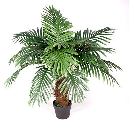 Leaf Design UK Large Artificial Palm Tree, Brown Trunk, 100cm