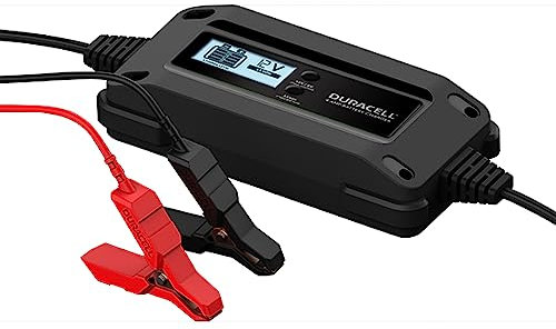 Duracell DRMC4A - Cargador de batería de 4 amperios con Pantalla LCD para batería de Iones de Litio de 6 V, 12 V