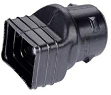 Adaptateur Cylindrique noir PVC diam 80