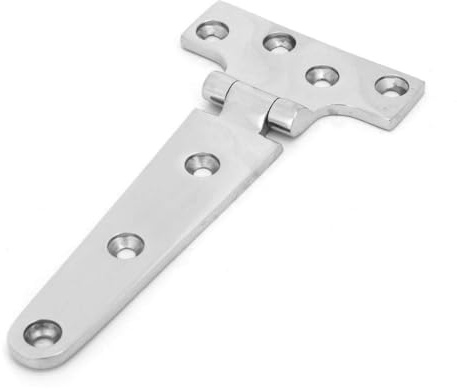 Bisagra de correa en T para cobertizo, soporte de puerta resistente de alta resistencia para cobertizo o granero, acero inoxidable galvanizado 316, 151 x 75 x 4,5 mm, 1 unidad.