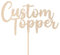 Any Text Personalised Glitter Cake Topper - Rose Gold Name, Age, Words Glitter Cake Decoration and Sprinkles - Happy Birthday Decorations - Personalised Toppers for Cakes by Cakeshop
