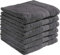 REDBEST Handtuchset, Frottierset 6er-Pack Chicago anthrazit Größe 50x100 cm - saugstark, strapazierfähig, ideal für Reisen, Sport (weitere Farben)