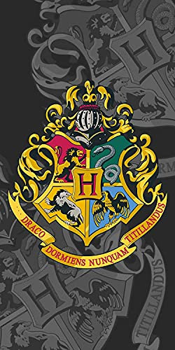 Jerry Fabrics Harry Potter Hogwarts Wappen Duschtuch Strandtuch Badetuch 70 x 140 cm