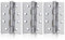 XFORT 4 inch (100mm) Polished Chrome Ball Bearing Hinges, Steel Door Hinge for Wooden Doors (1.5 Pairs)