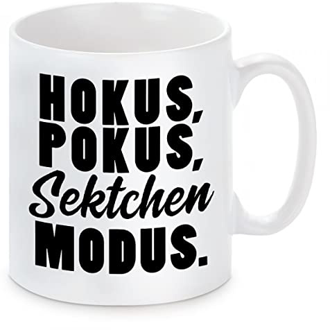 Herzbotschaft Tasse mit Motiv - Hokus, Pokus - Modus. Sektchen/Sekt