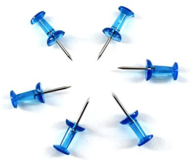 300 Stück Reißzwecken, Kartenmarker, niedliche Karten-Reißzwecken, blaue Reißzwecken für Pinnwand, Schule, Bürobedarf