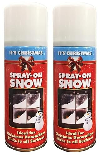 2x 200ml Fake Artificial Christmas Snow White Spray For Xmas Tree Window Craft Decoration Item