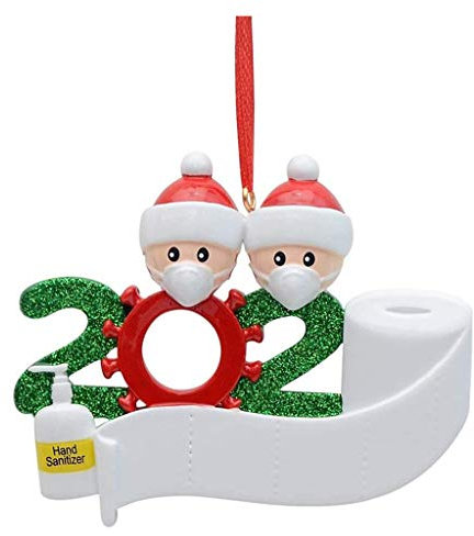 TianWlio Weihnachtsbaum Anhänger Weihnachten Weihnachten der Überlebenden Personalisierte Ornamente Urlaub Familiendekorationen 2020 5 Stück Christbaumschmuck Baumschmuck Weihnachtsdeko (A, One Size)