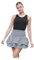 L S U Damen Rock mit hoher Taille und kariertem Schottenkaro, zierlicher Rock mit geraffter Taille und geschichtetem Saum, Schwarz/Weiß kariert, S-M