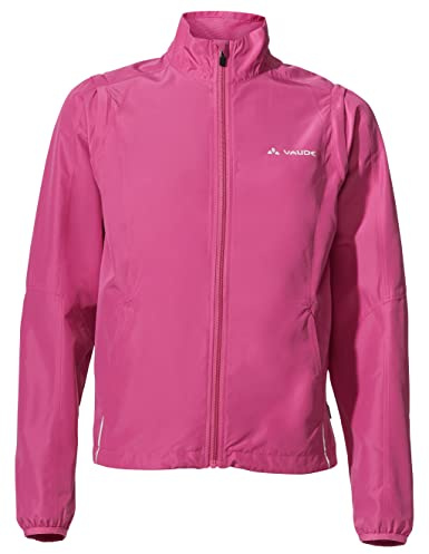 VAUDE Women's Dundee Classic Zip-Off Windjacke für Damen - Fahrradjacke mit abnehmbaren Ärmeln, Wasserabweisend & Atmungsaktiv, lychee, 40