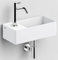 CLOU New Flush 3 Waschbecken Links 35x18x10 cm Matt-Weiß Aluite