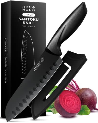 Home Hero Ultra-Tranchant Set Couteau de Cuisine Professionnelle Inox - Ensemble de Couteaux de Cuisine (Couteau Santoku)