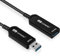 conecto, cable de extensión de fibra óptica premium USB 3.1 (Gen.2) Conector USB-A a toma USB-A, cable híbrido (fibra óptica/cobre) 10 Gbps, negro, 50 m
