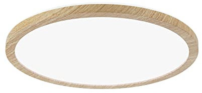 Paulmann 71033 LED Panel Atria Shine Deckenleuchte mit Backlight rund IP44 16W 1600lm 293mm Holzoptik Kunststoff 4000K Badleuchte