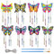 8tlg Schmetterling Windspiel, Schmetterling Windspiel Bastelset Kinder, Schmetterlinge Windspiel Basteln, Butterfly Basteln Holz, Schmetterling Bastelset für Geburtstag Weihnachten Mädchen Junge