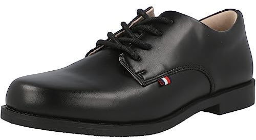 Tommy Hilfiger Lace-up Schuh mit glattem Finish, Samir, Schwarz, 35