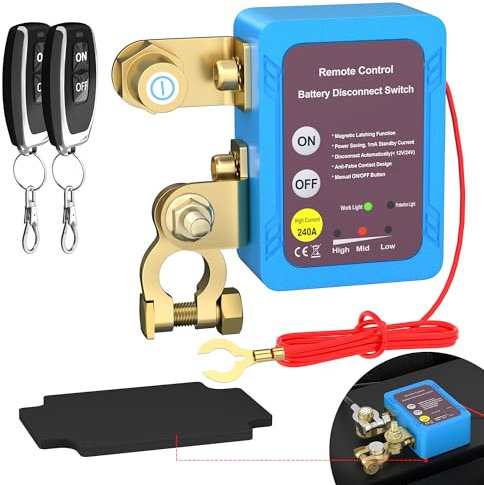 Remote Control Battery Disconnect Switch 12V 240A