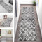 Teppich Läufer Flur Küche rutschfest waschbar Küchenläufer Korridor Tepiche Lang 100X250CM Grau Weiß Marokko Teppichläufer Meterware Kücheteppich Schlafzimmer Wohnzimmer Flurmatte Breit 40-120cm