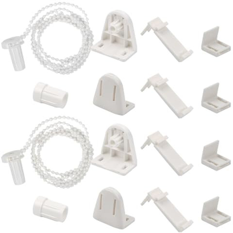 ANNTIM 2 Kit Rollo Klemmfix Halterung, Rollo Halterung Fenster, Ersatzteile Rollo Ersatzteile Doppelrollo Klemmhalter für Verdunkelungsrollo, Fenster Klemmfix-Rollos, Doppelrollo(Weiß)