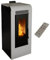 Stufa a Pellet Ventilata Giulia 10 Bianca 10,26 KW 4 Stelle 100 m2 riscaldabili (Stufa + Telecomando)