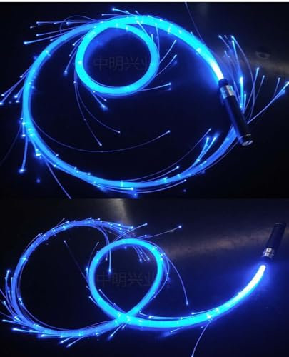 MaiBuL LNNW Frusta a Fibra Ottica Frusta in Fibra Ottica a LED, fruste Luminose con Pixel ottici USB da 6 Piedi Girevole a 360°, Giocattolo for Feste per spettacoli di Feste (Color : Blue)