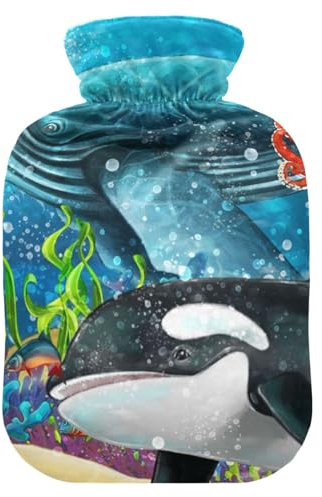 ISAOA Wärmflasche, Wal und Oktopus, Größe S