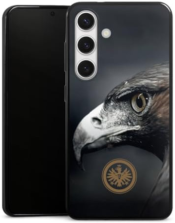 Slim Case extra dünn kompatibel mit Samsung Galaxy S24 Silikon Handyhülle schwarz Hülle Eintracht Frankfurt Offizielles Lizenzprodukt Adler