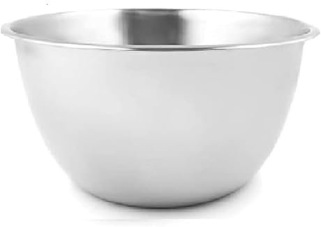 Nobel Stainless Steel Mixing Bowls, Nesting Bowls for Meal Preparation Kitchen Baking, Heavy Duty & Dishwasher Safe, Space-Saving Storage Bowl (26 cm - 5 Litre)