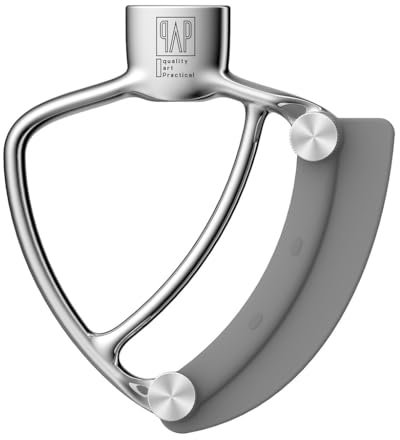 Flex Edge Beater Pro FEB3 for KitchenAid Artisan Mini 3.5 Quart Tilt-Head Stand Mixer - Stainless Steel Flat Beater with Replaceable Silicone Edges.