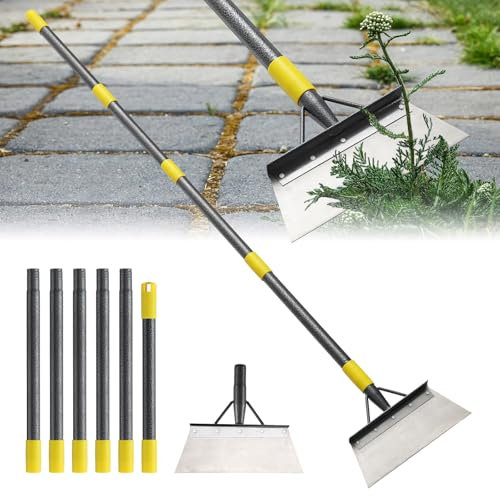 Pelle Jardinage, Outillage de Jardin Pelle de Nettoyage Multifonctionnelle de 200 cm avec Poignée d'extension en Acier Inoxydable, Grattoir à Percussion, pour Espace Extérieur, Maison, Ferme