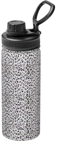 Borraccia termica con stampa leopardata, in acciaio inox, 45,7 l, per sport, viaggi, palestra