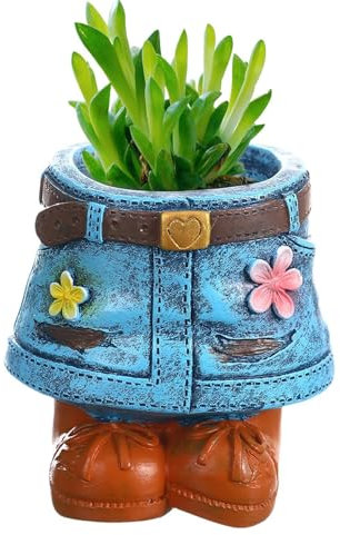 Sghtil Niedliche Blumentöpfe, niedliche Töpfe für Jeans, kreative Jeans, Rock, Blumentöpfe im Freien, Garten-Blumentöpfe für den Innenbereich, Tischdekoration, Bauernhof, Haus