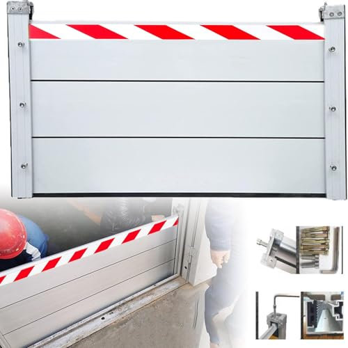 Flood Defender, barrière de porte en alliage d'aluminium antirouille, facile à installer pour les garages et les entrées, résiste aux averses(100 * 80cm)
