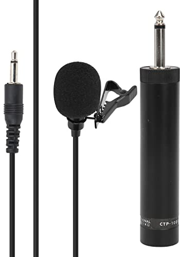 Naroote Microphone Lavalier, Microphone à Pince Omnidirectionnel à Condensateur, Mini Microphone à Revers, Saxophone Filaire, Accessoires d'instruments de Musique Professionnels pour