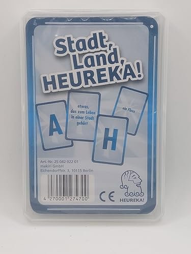 HEUREKA! Stadt, Land, Kartenspiel mit Kategorien für Schlauberger und Geografiefreunde
