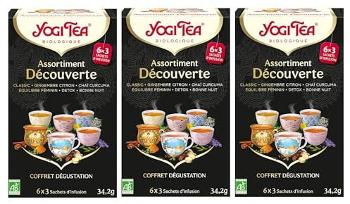 YOGI TEA, Chaï Doux, Infusion Bio, Tisane Naturellement Sans Caféine, Mélange d'Anis, Fenouil et Réglisse, 102 (6x17) Sachets de Thé