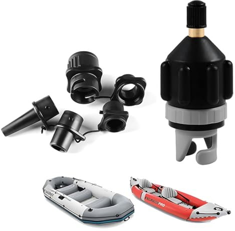 OIGWBPH Adaptateur Pompe Kayak, Embout de Gonflage, Accessoire de Compresseur, Matériel de Gonfleur pour SUP Paddle, Bateau Pneumatique, Kayak, Gonfleur Electrique, Adaptateur Valve Paddle