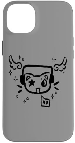 iPhone 14 Plus Y2K 90s Cat with Headphone Headset Case