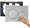 Dual Flush Flushing Plate with Flush Lever Set for Geberit Sigma 20 Chrome/Silver