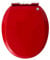 Giural Abattant WC avec Frein De Chute (Ovale, Duroplast), Coloré Lunette WC Antibactérien, Abattant WC Clipsable, Lunette WC Frein De Chute, Abattant WC 360 * 410Mm,Rouge