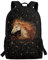 xixirimido Schulrucksack für Kinder, 43,2 cm, Büchertasche, Schultertasche, Rucksack, Horse Galaxy, Einheitsgröße