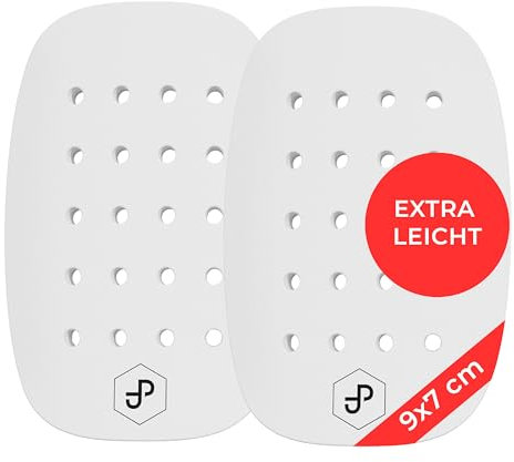 JDP Schienbeinschoner Light - Extrem Leichte Mini Fußball Schutzausrüstung in Universalgröße 9x7 cm für Herren und Kinder