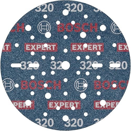 Bosch 50x Disco de lija para láminas EXPERT O780, 150 mm (para Madera dura, Pintura sobre madera, Ø 150 mm, Grano 320, Professional Accesorios Lijadora excéntrica)