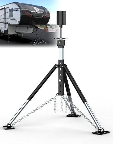 RV 5th Wheel Stabilizer Tripod [Extended Drill Setting], Adjustable Tripod Stabilizer 22.5-57 Inch, Royal Pin Stabilizer, Heavy Duty Load Stabilizer