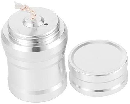 DECOMELODY Mini-Alkohollampe Zeltheizung tragbare Heizung Camping-Gaskocher Spiritusheizofen Campingheizung Werkzeug Alkohol-Heizofen Mini-Alkoholwärmer Mini-Alkoholbrenner Aluminium Silver