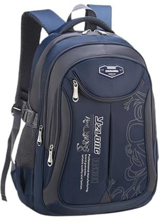 Pengchang Rucksack Grundschultaschen for Jungen Mädchen Kinder Reiserucksäcke wasserdichte Schultasche Büchertasche(L blue)