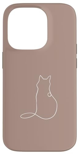 Hülle für iPhone 14 Pro Cat Line Art Niedliches Kätzchen Minimalistische Katzen-Silhouette