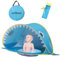 Balakaka Tienda Playa Bebe Anti UV 50+, Pop-up Tiendas de Campaña con Mini Piscina/ 4 Picos de Tierra, Plegable Portátil Tienda de Playa para Playa Jardín, Azul